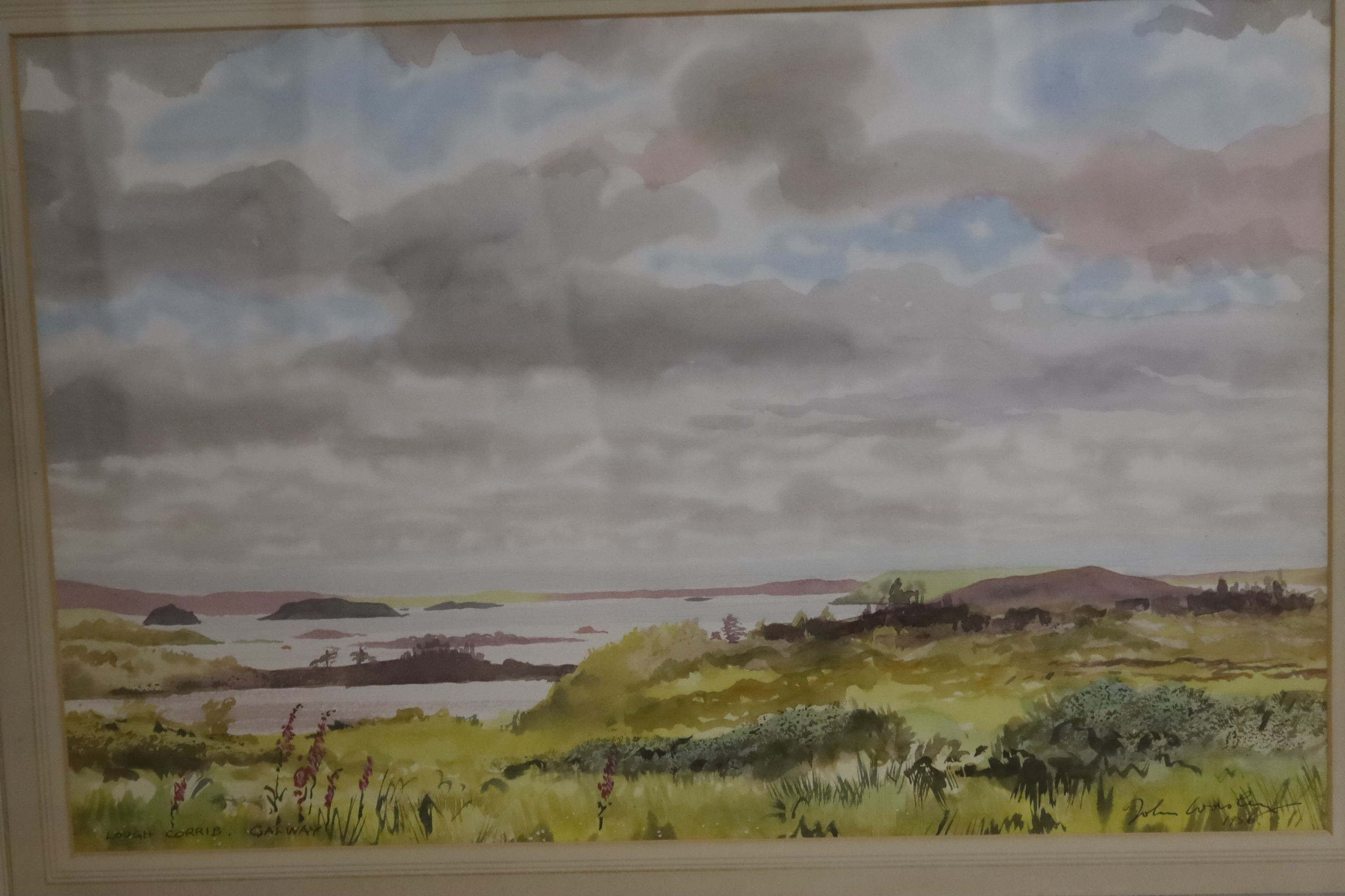 John Worsley (1919-2000), two watercolours, 'Lough Corrib, Galway' and 'Kilarney Lakes', signed, 33 x 50cm and 37 x 52cm